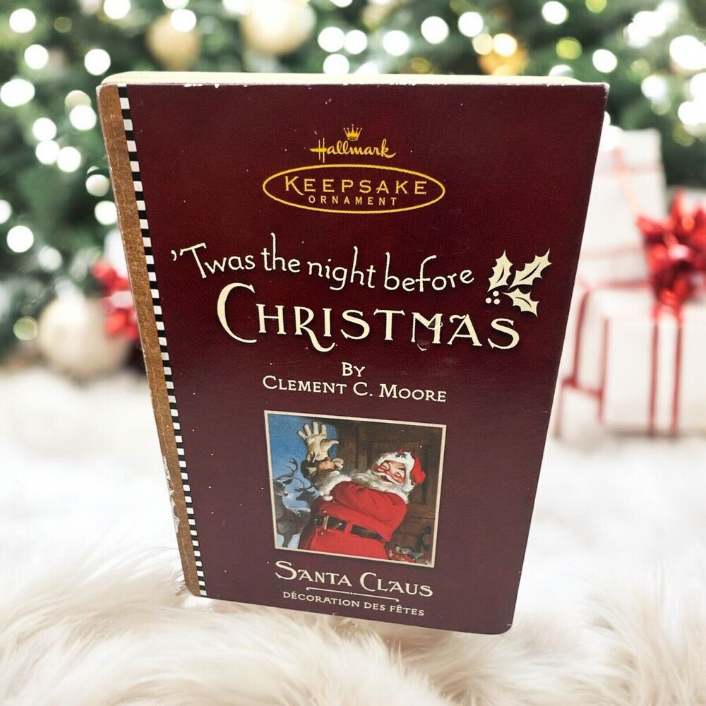 Hallmark #4 Twas the Night Before Christmas 2001 Keepsake Ornament  Santa Claus